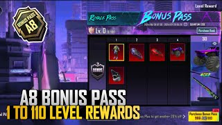 🧿A8 BONUS PASS 1 To 110 REWARDS | A8 BP REWARDS | A8 BONUS PASS | NEXT BONUS PASS | COMFY SHAHBAJ