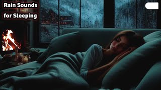 Relaxing Rain and Fireplace Sounds for a Cozy Night