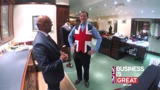 Savile Row tailors, Maurice Sedwell create a Business is GREAT Britain waistcoat