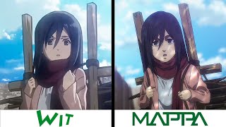 MAPPA vs WIT STUDIO (ALL Parts) - Attack On Titan Season 4 Part 3 Cour 1