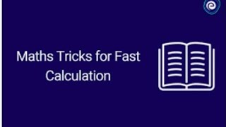 short tricks maths solution for competition exam.