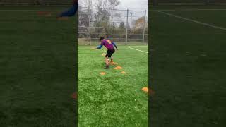 Fast feet drill🔥to improve dribbling #footballskills #soccerskills #soccer #football #skills #skill