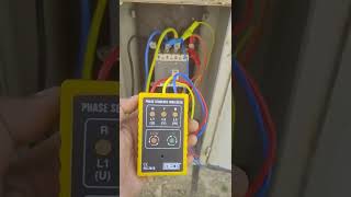 PHASE SEQUENCE TESTER TESTING IN FIELD POSITION