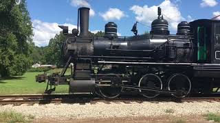 Steam locomotive No. 3 leaves town