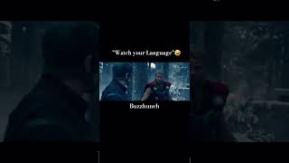 Captain America & Language🤣😉 #marvel #edit #shorts