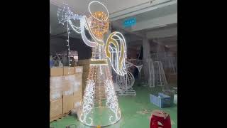 Led 3d Angel Motif Sculpture Light