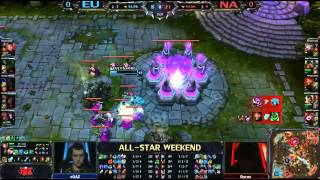 LoL All Star EU vs NA 1st match the END