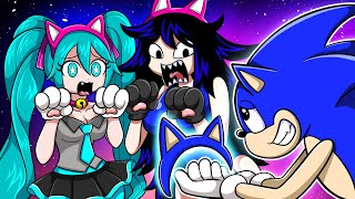 SAD CAT DANCE MEME SONIC GIRLS | The Sonic Tapes Animation | Miku Sonic,Miss Circle Sonic