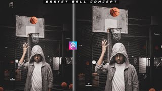 Basket Ball Concept Photo Editing Tutorial - PicsArt Realistic High Quality Photo Editing - Tech Art