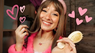 ASMR Bestie Barbie Pampers You | Personal Attention Role-Play | Wooden Toy Makeover | Hair Brushing