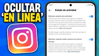 Cómo QUITAR el ESTADO ACTIVO en INSTAGRAM (2024)