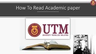 How to Read Academic Paper