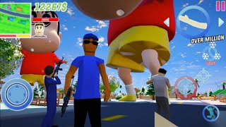 GIANT ANGRY SHINCHAN In DudeCity | Dude Theft Wars 😲 | Dude fun 💥 #361