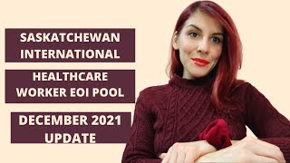 Saskatchewan International  Healthcare Worker EOI Pool - December 20,2021