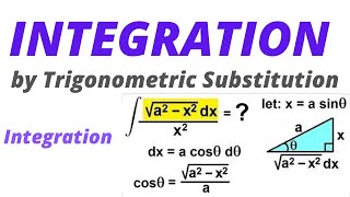 Integration by Trigonometric substitution || lect-15|| Class -12|| CBSE | ICSE | CHSE.