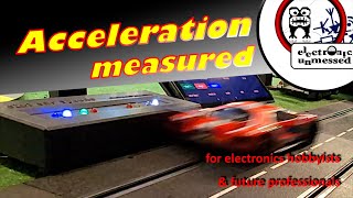 Top IR Sensor Project: Speed and Acceleration of Slot Cars measured with Arduino ESP32 (EP112)