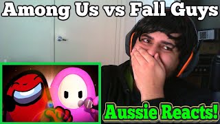 AUSSIE REACTS! Among Us vs Fall Guys Rap Battle! #AmongUs #AmongUsSong #AmongUsRapBattle