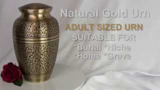 Gold Cremation Urn - (800) 757-3488 - In The Light Urns