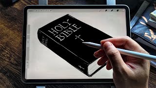 How to draw bible - Easy Drawing Tutorial