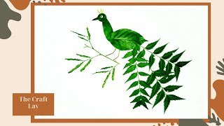 How to make Beautiful  Peacock from Leaves - Leaf Art | leaf craft | leaves craft