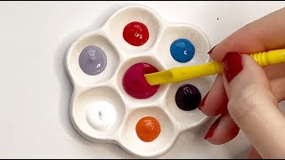 Acrylic Color Mixing Tutorials: Turquoise, Blue, Magenta, Gold Palette Tutorials #colormixing #art