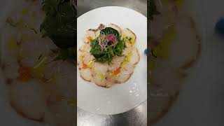 Tercera parte de carpaccio de corvina