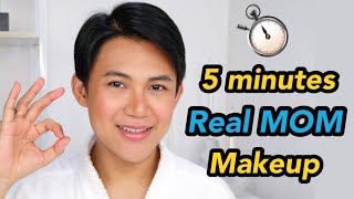 QUICK MOM Makeup! HACKS for 5 min makeup! | Rick Calderon