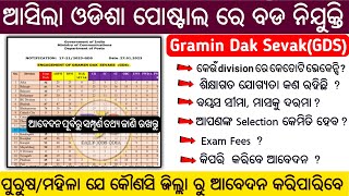 Odisha Postal GDS Vacancy 2023 I GDS Division Wise Vacancy I GDS Eligibility Criteria Full Details I