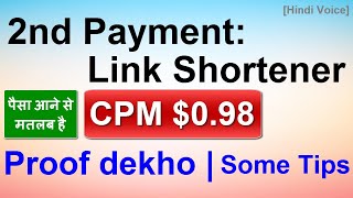 My tips on link shortener earn money and 2nd Payment Proof of a Link Shortener Website