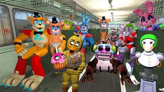 FIRST BUS STOP HYPER DESTROY My new ALL GLAMROCK ANIMATRONICSIN GMOD! Five Nights at Freddy's