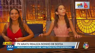 TV Aratu realiza sonho de Sofia: menina ainda não sabe, mas terá outras surpresas