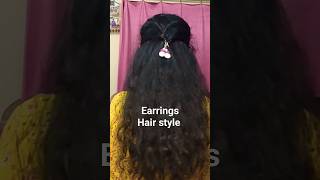 Earrings Hairstyle 😍👌🏻🫰🏻#fashion #fpy #hairstyle #selfhairstyle #quick #beautiful #viral