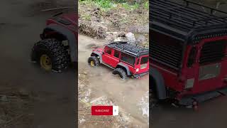 Traxxas Trx4-M in Action !!! #crawler #traxxas #trx4m #injora #shorts #yeahrun #river