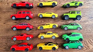 Red, Yellow and Green cars on the floor *