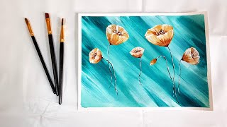 EASY ACRYLIC PAINTING / Tutorial painting / How to paint flower / Come dipingere fiori con acrilici