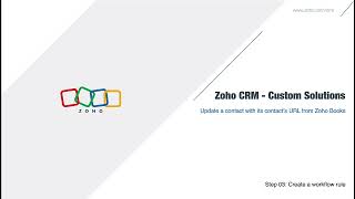 Update contact with contact's URL from Zoho Books  | Zoho CRM Solutions