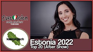 Estonia ESC Selection (Eesti Laul) 2022 Top 20 With Comments (After Show)