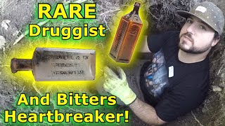 Digging an 1870's Blacksmiths Outhouse! RARE Druggist Bottle & HEARTBREAKING Bitters!