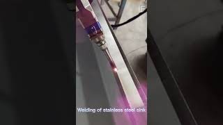 Stainless steel sink welding by fiber laser welding machine