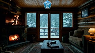 🌨️ Winter Ambience | Embrace the Serenity with Snowfall and Fireplace Sounds for Sleep, Relaxation