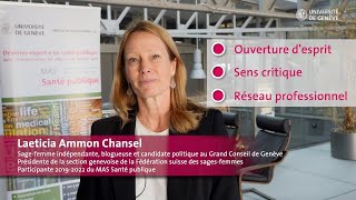 Laeticia Ammon Chansel, participante au MAS Santé publique 2019-22