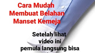 Cara mudah membuat belahan manset kemeja