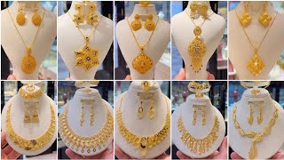 50+ Trending Lightweight Gold Necklace set Designs 2024| Stunning Gold Chain pendant set designs