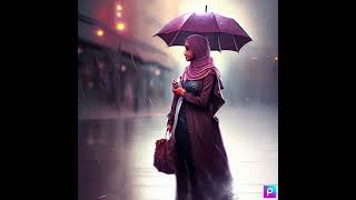 Hijabi in the rain