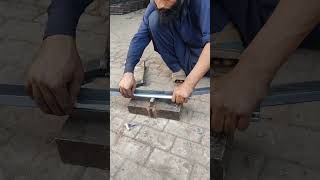 Manual iron cutting without machine #foryou #welding #carpenting #carpentry #automobile #woodwork