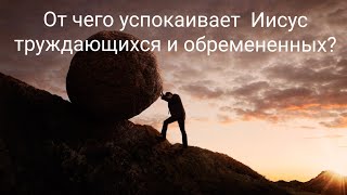 От чего успокаивает Иисус труждающихся и обремененных?