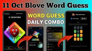 11 October blove dapp word Guess combo | blove trivia challenge video | BLove Dapp daily combo