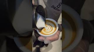 Beautiful Flatwhite art tulips #art #coffeeart #shortvideo #coffee #shorts