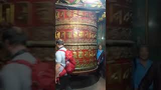 Boudhanath Temple wheel, Kathmandu Nepal 03-2019