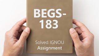 BEGS 183 solved assignment 2024-25 Writing and Study Skills #ignouassignment #ignousolvedassignment